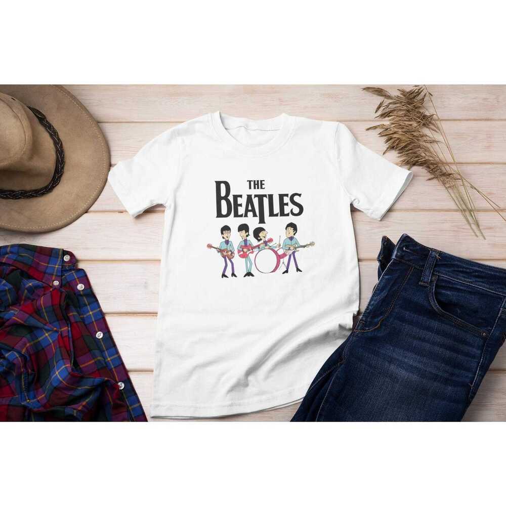 The Beatles Cartoon Shirt Beatles Band Shirts